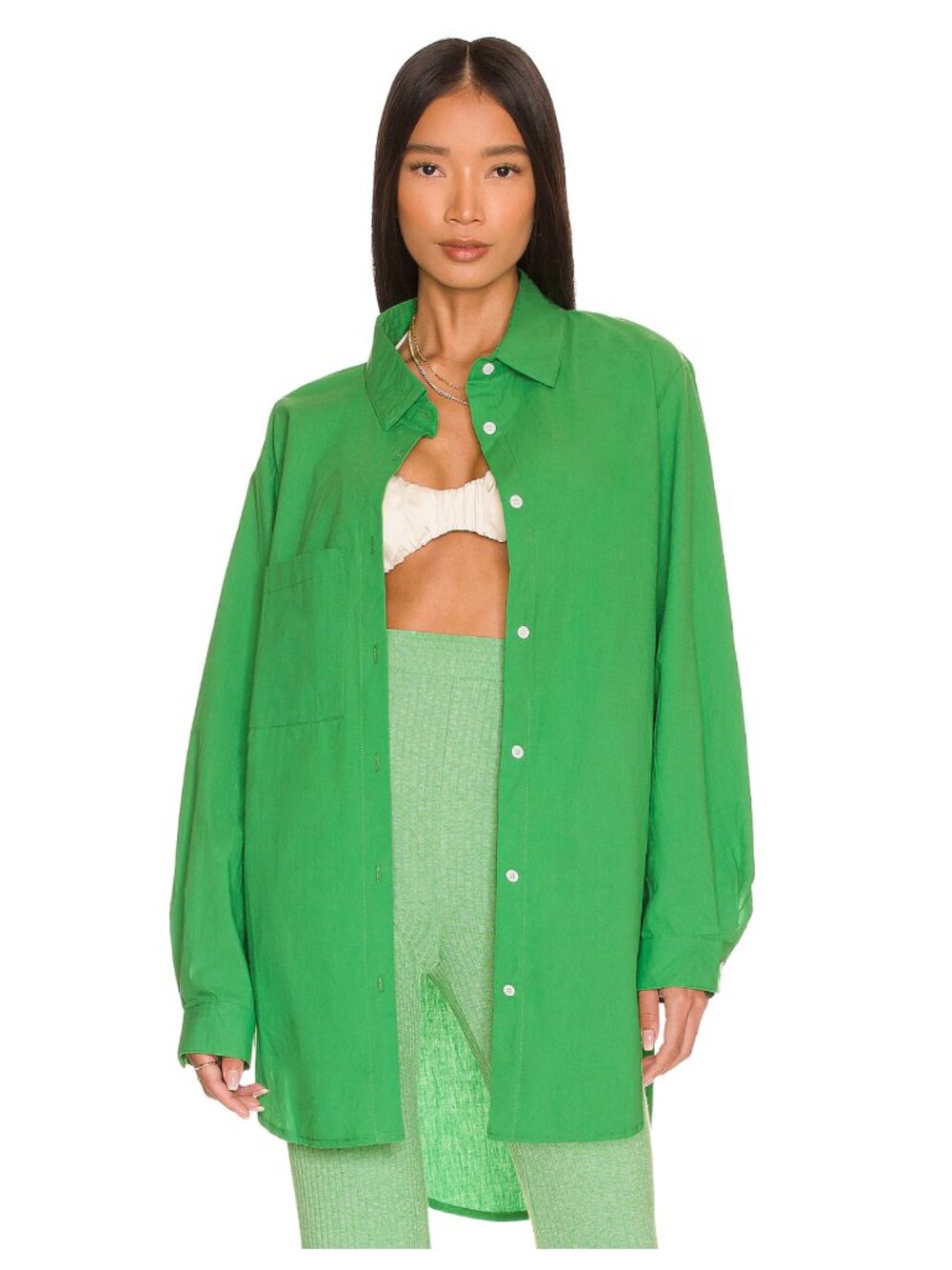 SNDYS Bello Button Up Green Size 4